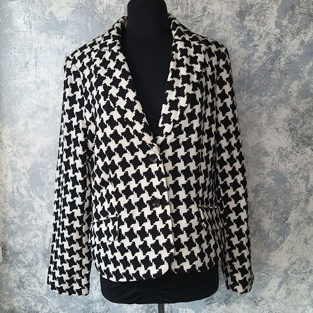 George Me. Stylish Houndstooth Blazer Size 16
